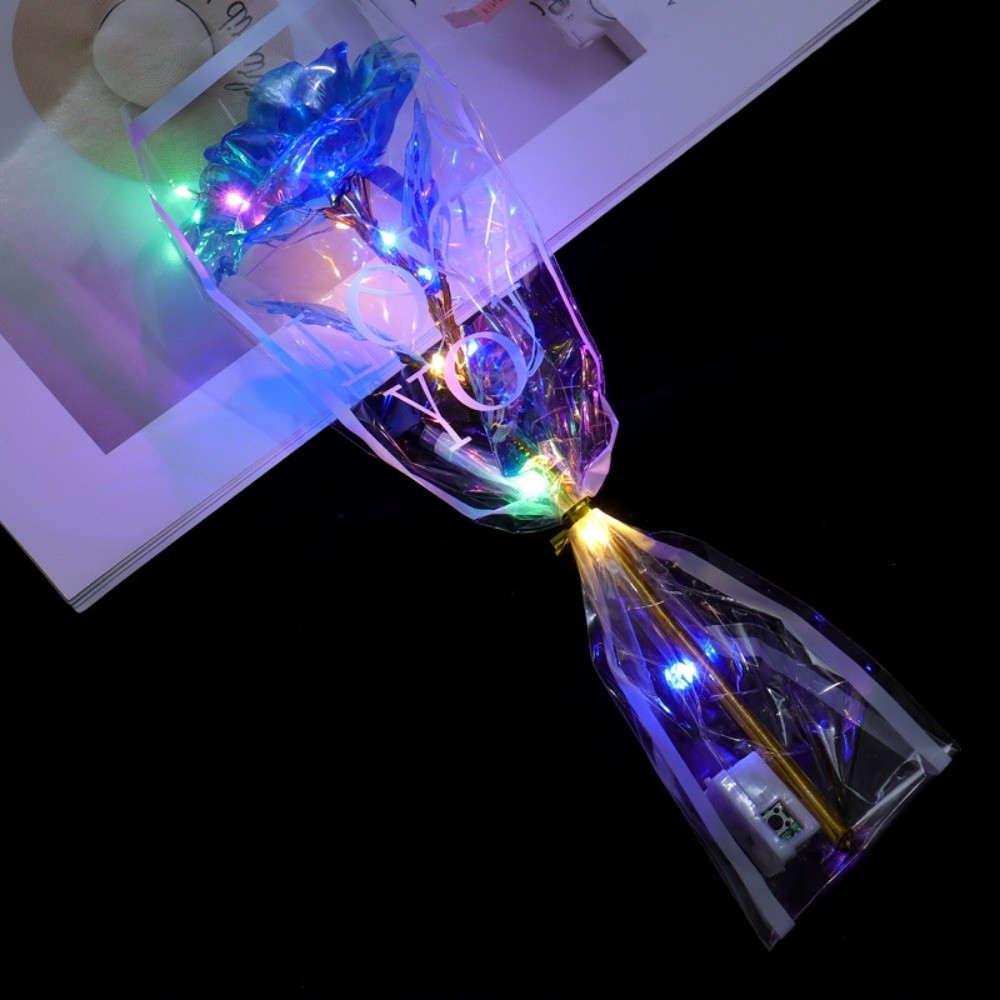 Glowing Gold Foil Rose Flower  - مراجعة Photography Lighting Simulation وسعره