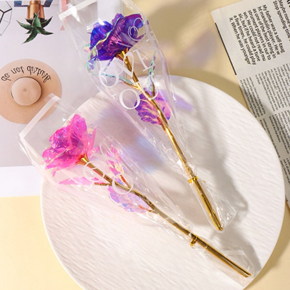 Glowing Gold Foil Rose Flower  - مراجعة Photography Lighting Simulation وسعره