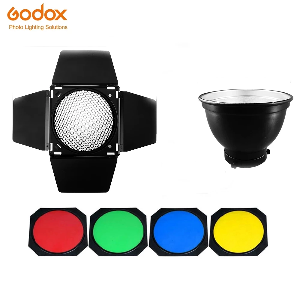 Godox BD-04 Barn Door Standard - مراجعة Honeycomb Grid Filter وسعره