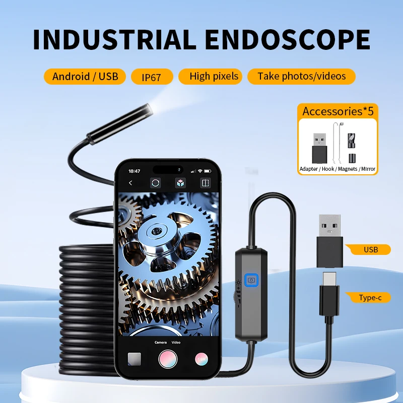 NEW Endoscope for OTG Android  - مراجعة Photography Lighting Diagram وسعره