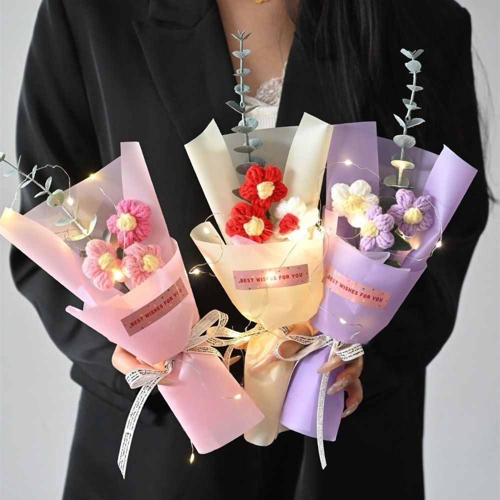 Knitted Crochet Flowers Bouque - مراجعة Photography Lighting Simulation وسعره
