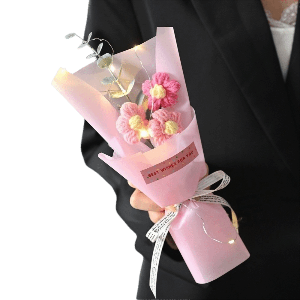 Knitted Crochet Flowers Bouque - مراجعة Photography Lighting Simulation وسعره