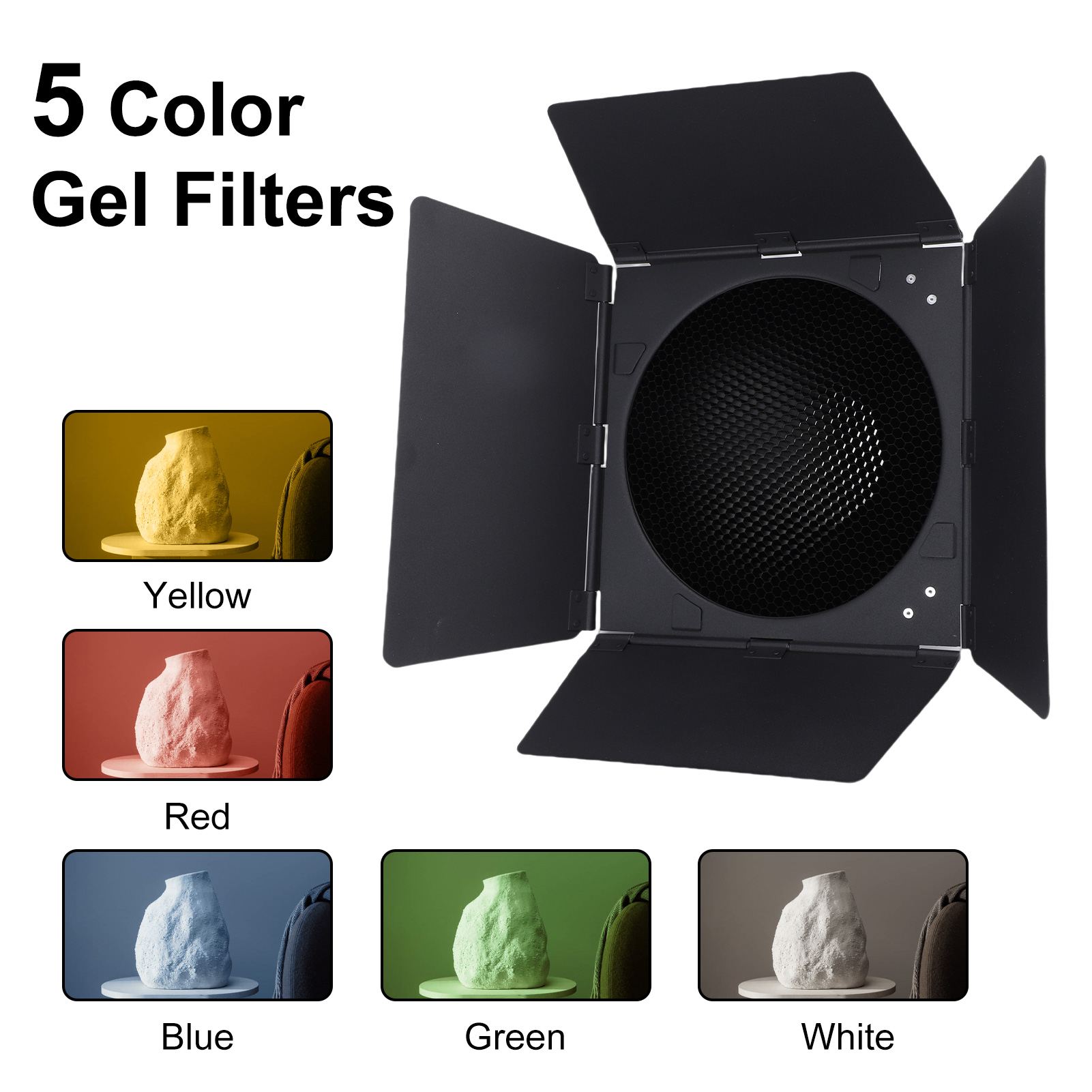 Photography Barn Door Lighting - مراجعة Honeycomb Grid Filter وسعره