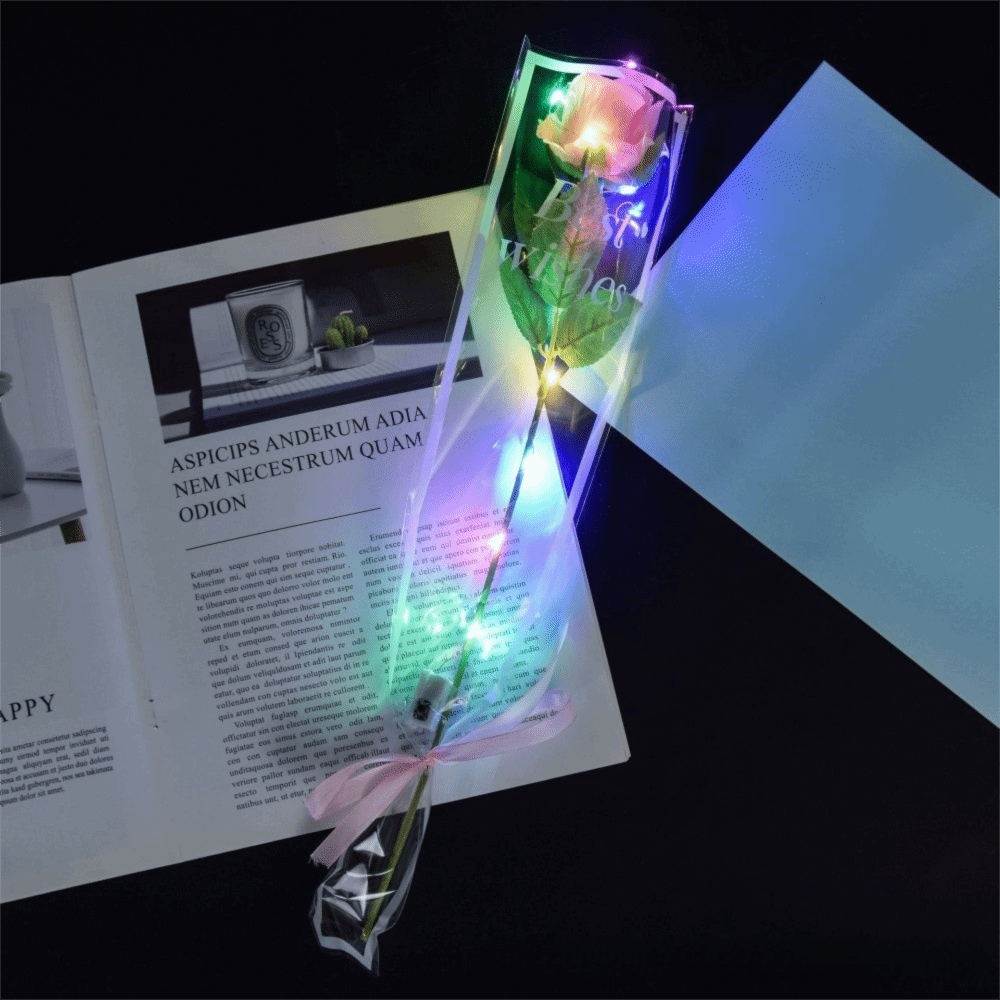 Glowing Artificial Rose Flower - مراجعة Photography Lighting Simulation وسعره