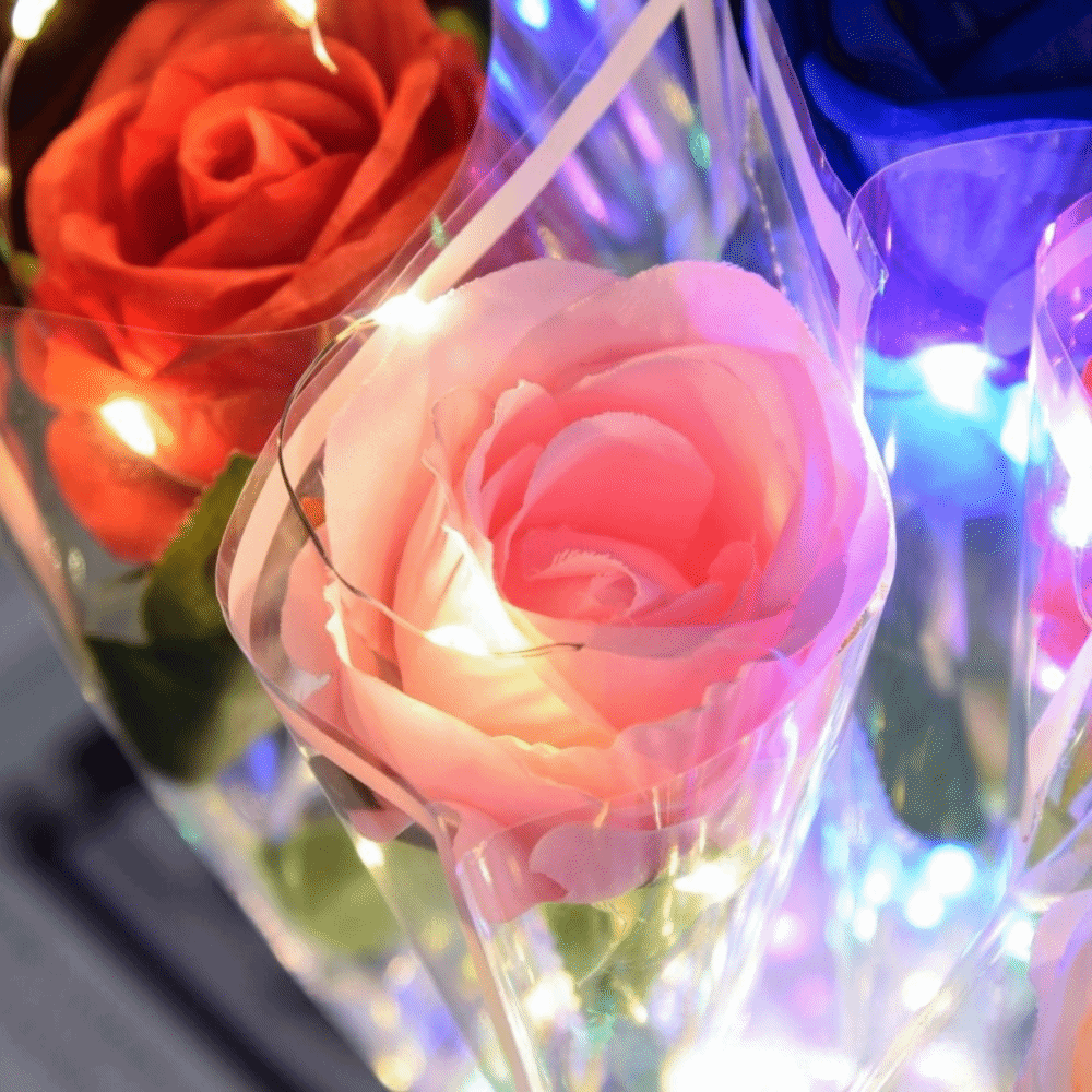 Glowing Artificial Rose Flower - مراجعة Photography Lighting Simulation وسعره