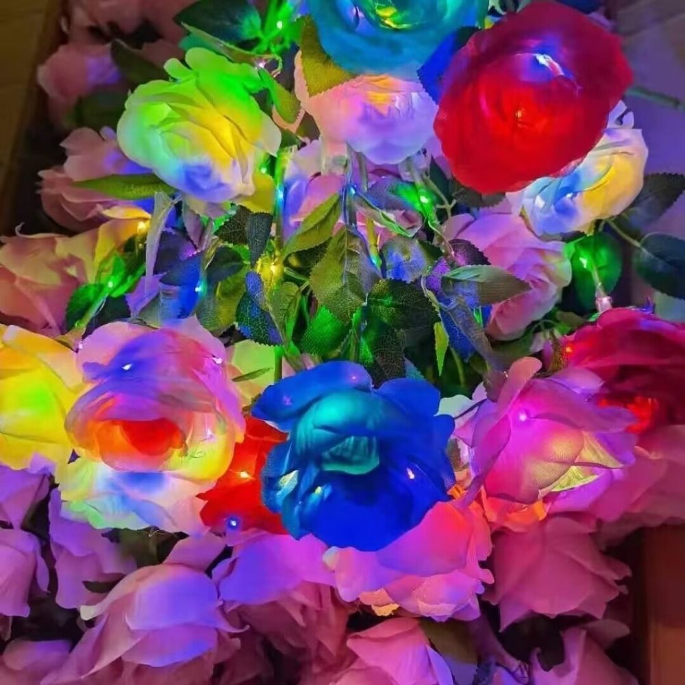 Glowing Artificial Rose Flower - مراجعة Photography Lighting Simulation وسعره