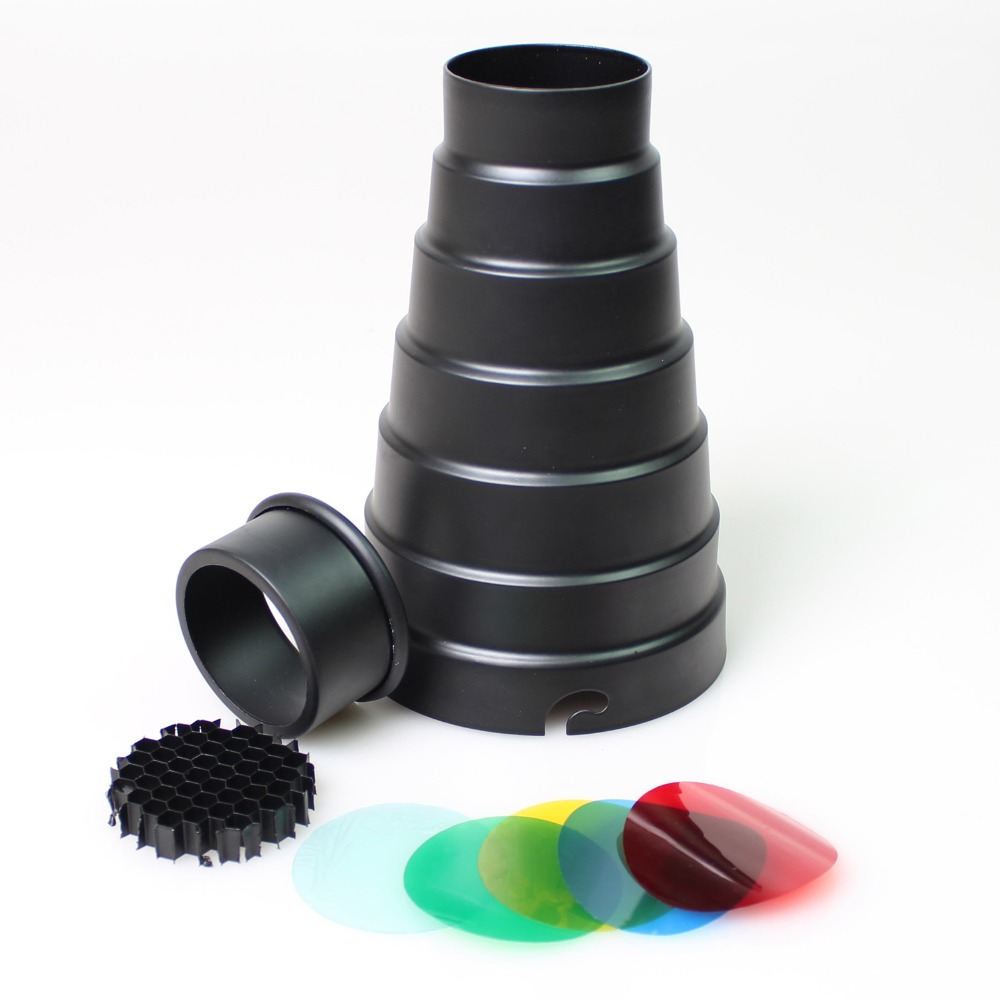 Metal Conical Snoot with Honey - مراجعة Snoot Flash Modifier وسعره