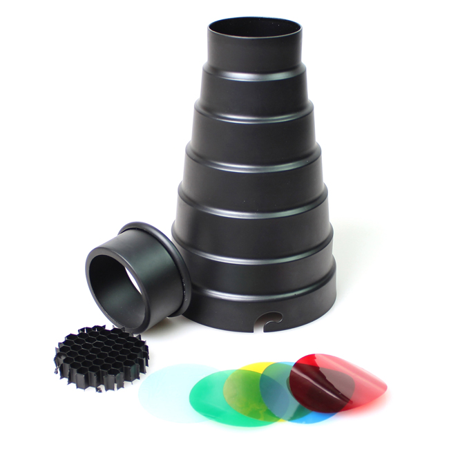 Metal Conical Snoot with Honey - مراجعة Snoot Flash Modifier وسعره