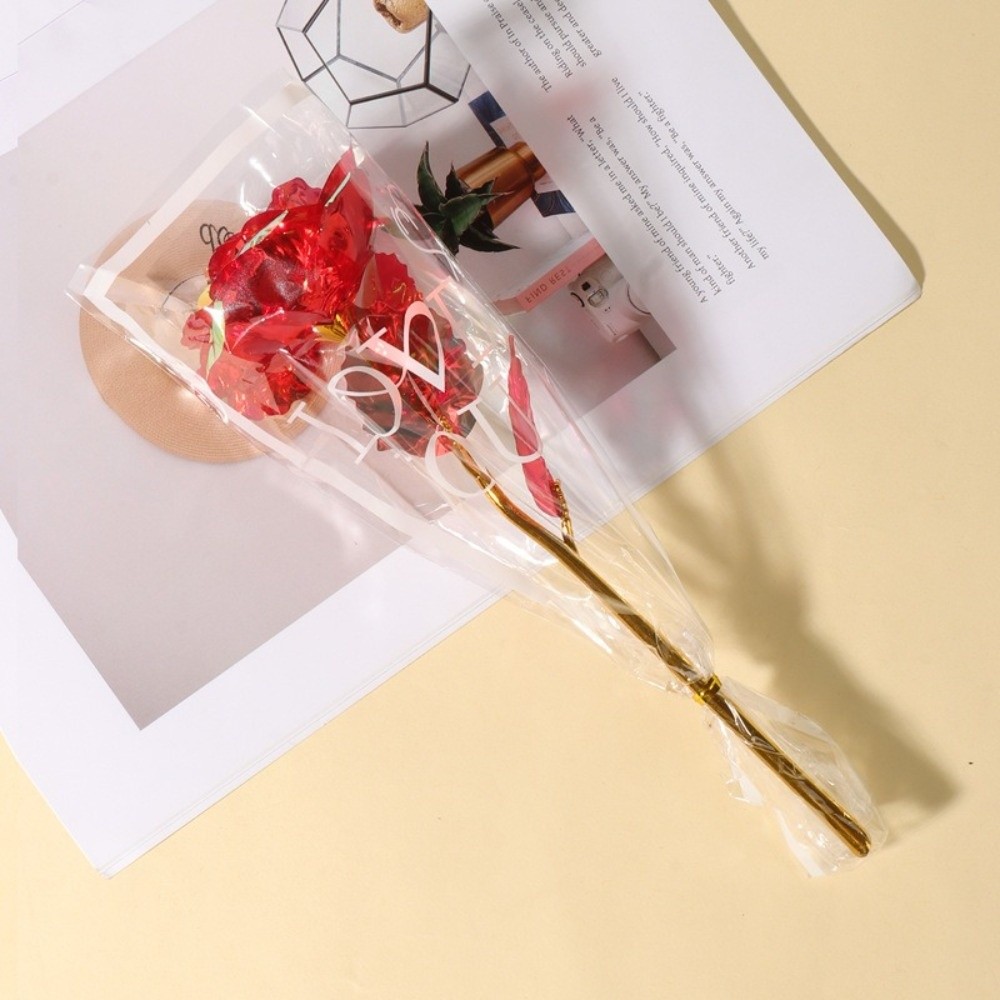 Glowing Gold Foil Rose Flower  - مراجعة Photography Lighting Simulation وسعره