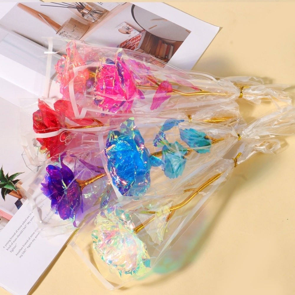 Glowing Gold Foil Rose Flower  - مراجعة Photography Lighting Simulation وسعره