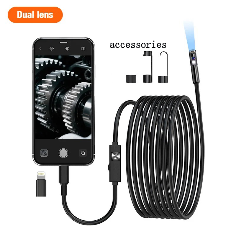 Single/Dual Lens Endoscope Cam - مراجعة Photography Lighting Diagram وسعره