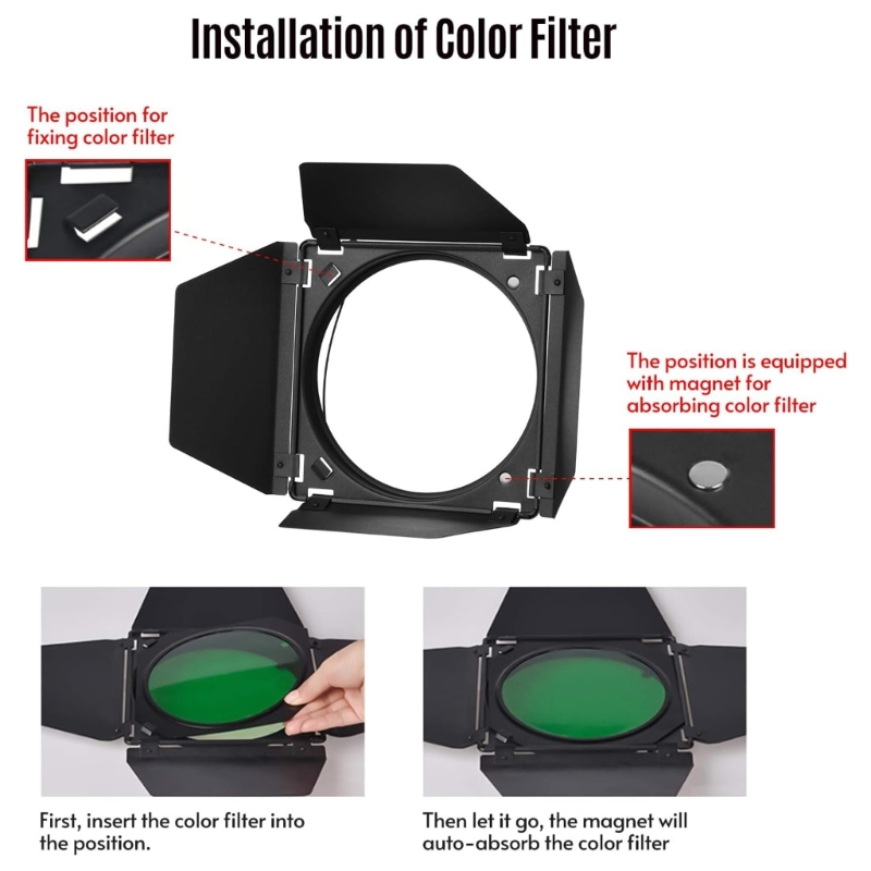 New Barn Door+Honeycomb Grids  - مراجعة Honeycomb Grid Filter وسعره