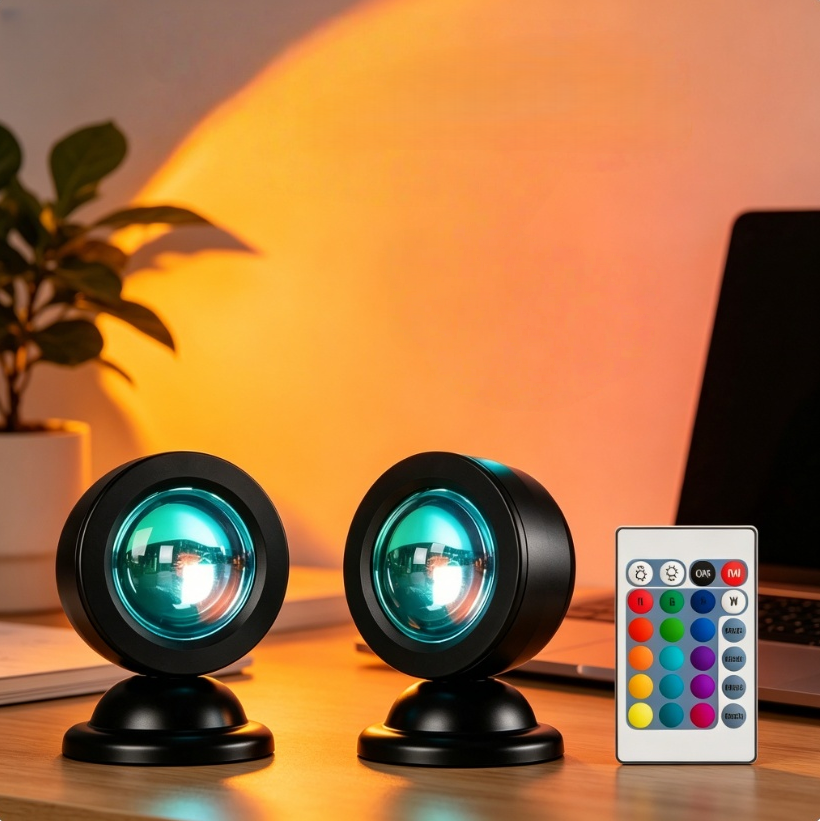 Sunset Projection Lamp 16 Colo - مراجعة Lighting In Photography Book وسعره