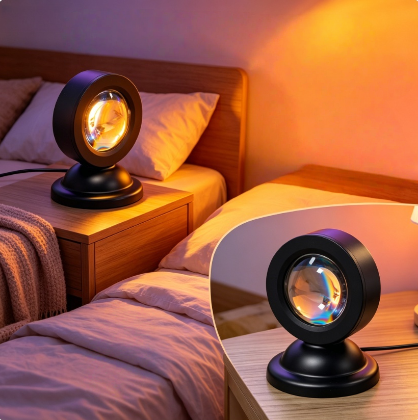 Sunset Projection Lamp 16 Colo - مراجعة Lighting In Photography Book وسعره
