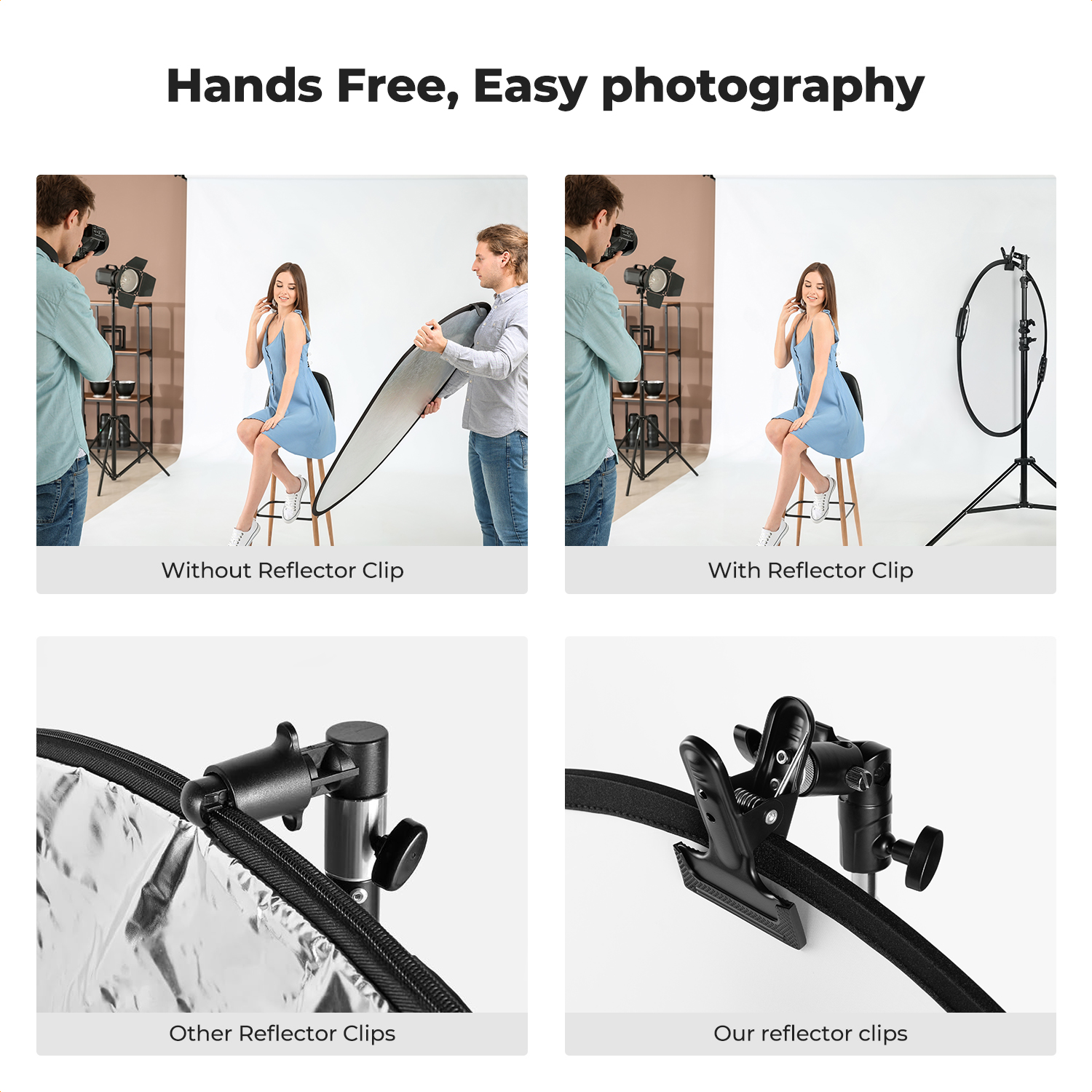 K&F CONCEPT Reflector Clip Hol - مراجعة Reflector Arm Clamp وسعره