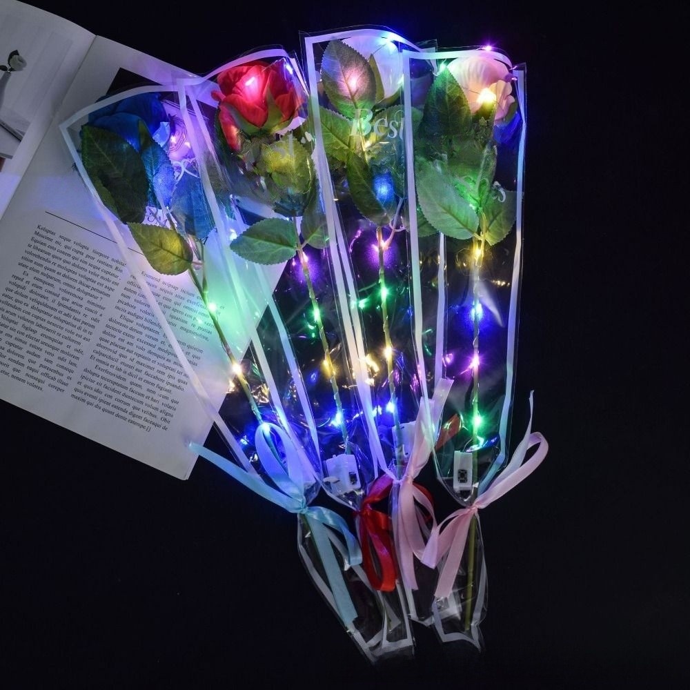 Glowing Artificial Rose Flower - مراجعة Photography Lighting Simulation وسعره