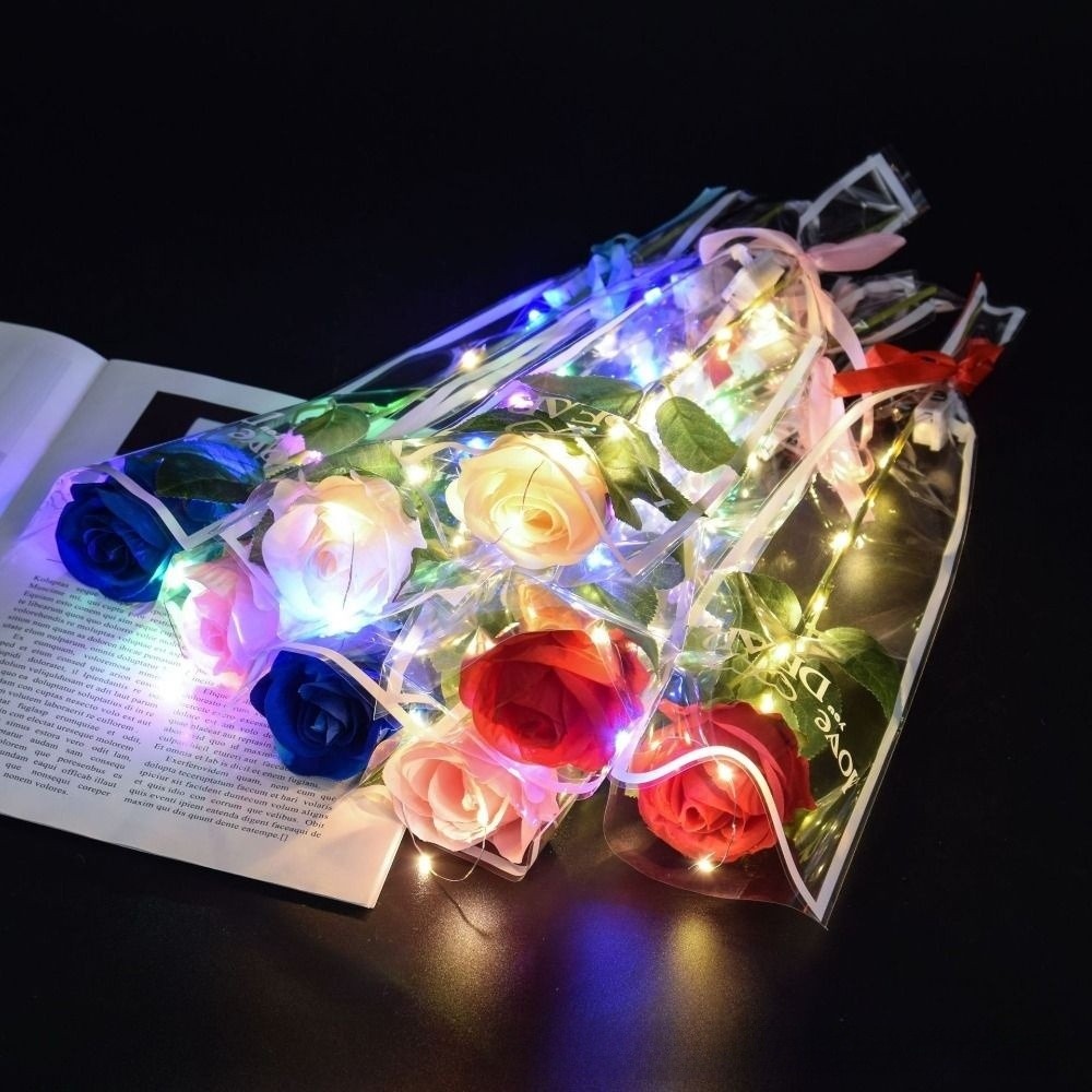 Glowing Artificial Rose Flower - مراجعة Photography Lighting Simulation وسعره