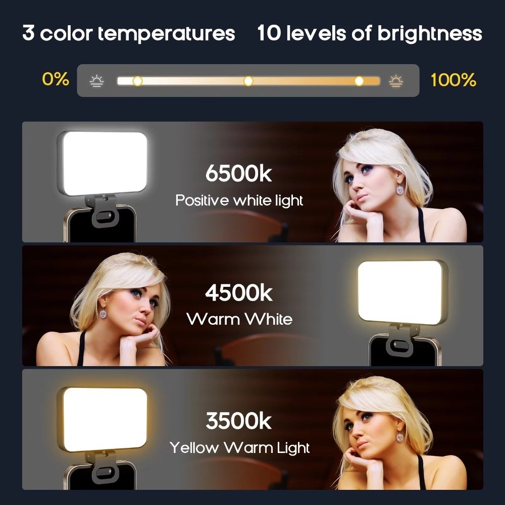 800/1000mAh LED Selfie Light U - مراجعة Photography Lighting With Flash وسعره