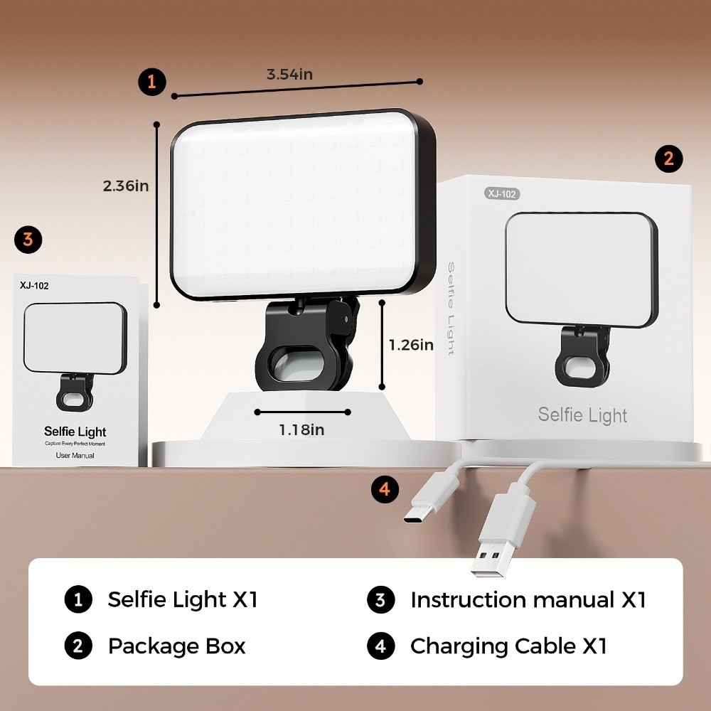 800/1000mAh LED Selfie Light U - مراجعة Photography Lighting With Flash وسعره