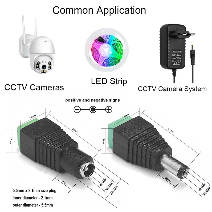 5pairs DC 12V Female And Male  - مراجعة Photography Lighting Diagram وسعره